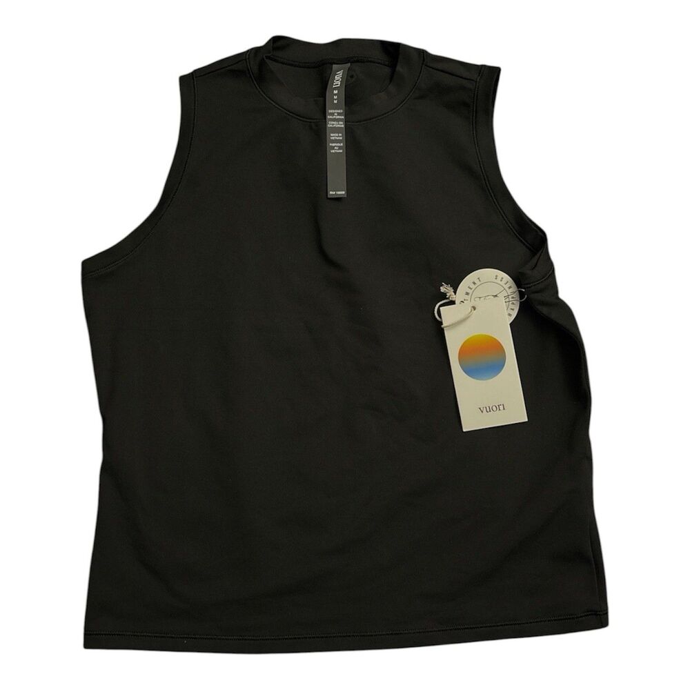 Vuori Halo Muscle Tank Solid Black Sz Medium Activewear Athleisure New